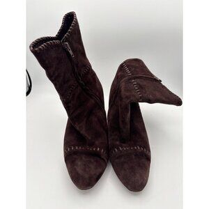 BCBGirls Womens Suede Leather Ankle Boots Size 6.5 Brown